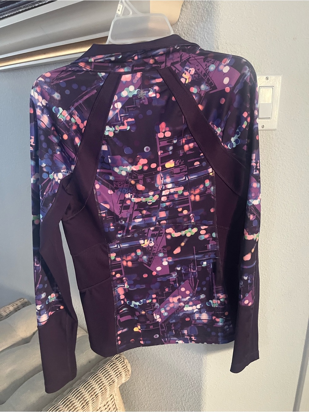 Women's Purple Printed Active Jacket